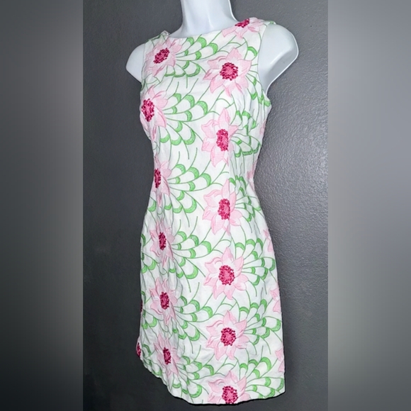Talbot's Petites, NWOT, Spring Florals, Sleeveless Sheath, Lined Dress, Size 2P - Picture 4 of 13